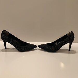 Nine West Shimmer3Y Black Heels Size 10 1/2